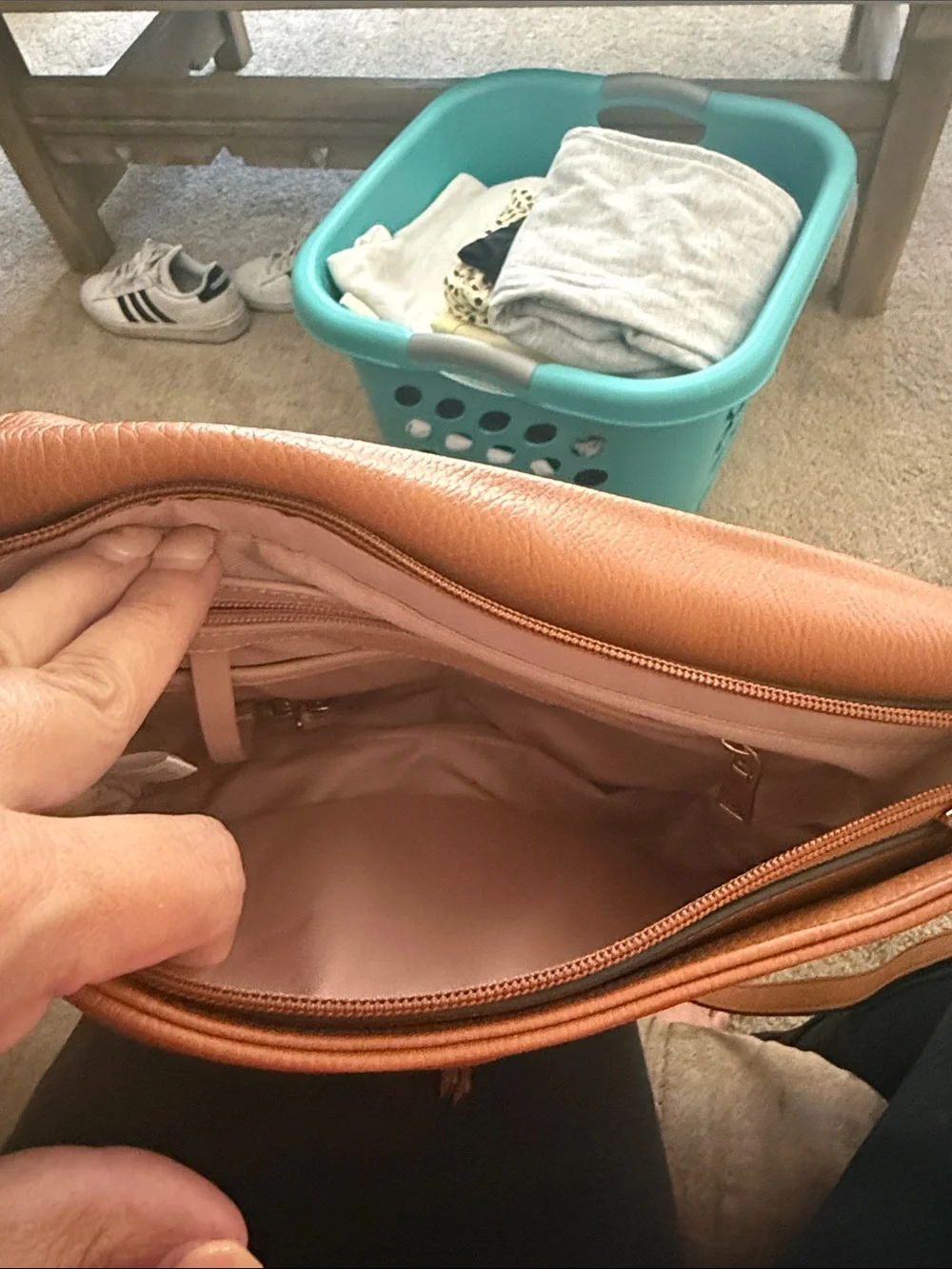 Downtown Crossbody Cognac Leather-Effect Shoulder Bag